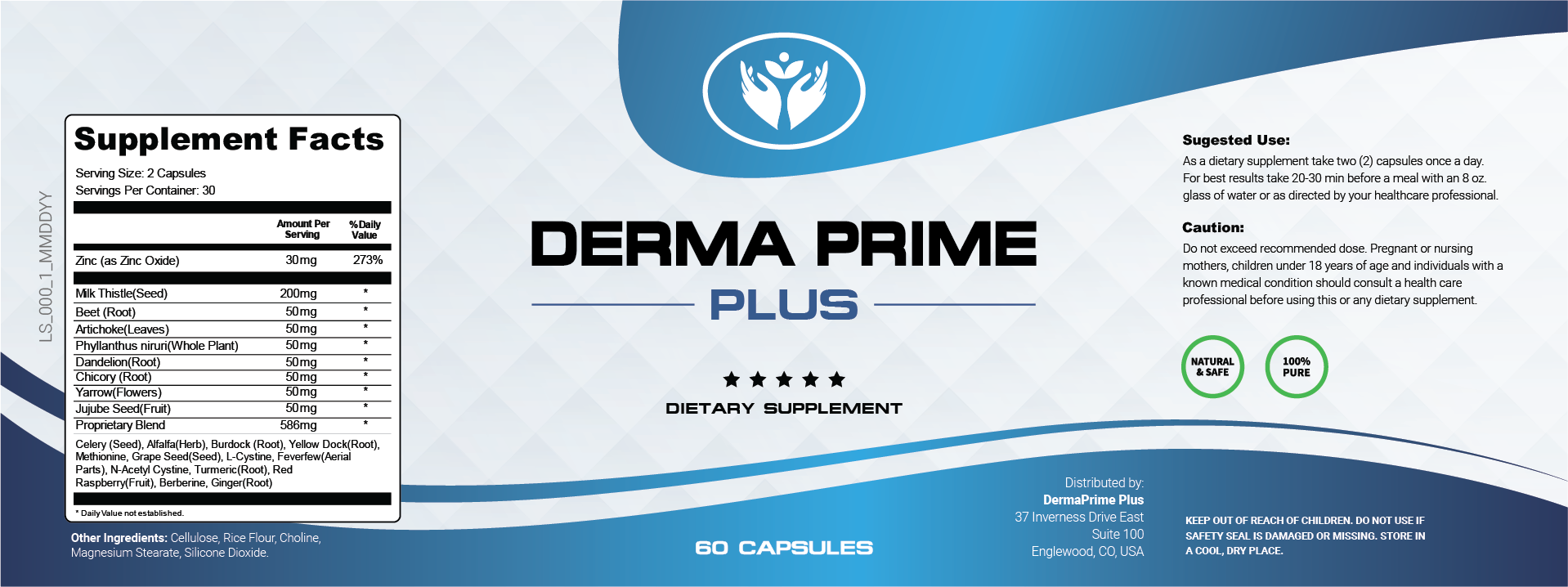 Derma Prime Supplement Facts